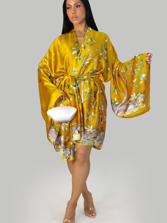 Jackets & Blazers - Summer Kimono- Yellow/Multi